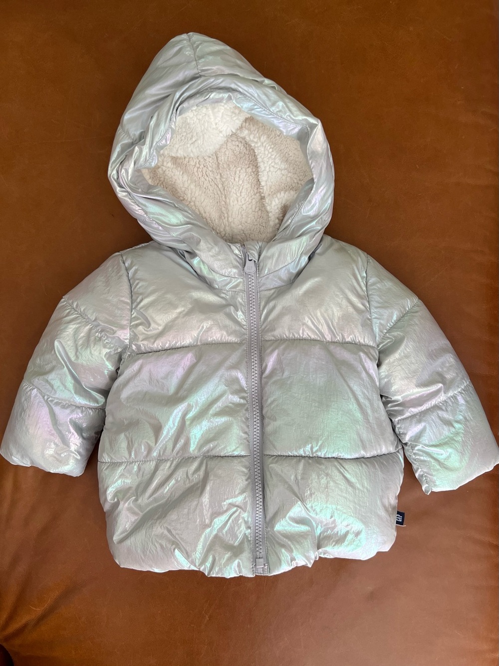 GAP Baby Iridescent Puffy Jacket, 18-24mo
